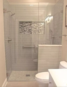New Shower System, Vanity, Mirror, & Recessed light